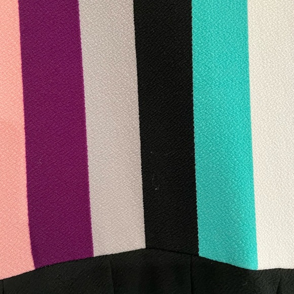 LulaRoe Amelia RARE Spring Striped Fit and Flare Dress XS - Picture 6 of 7